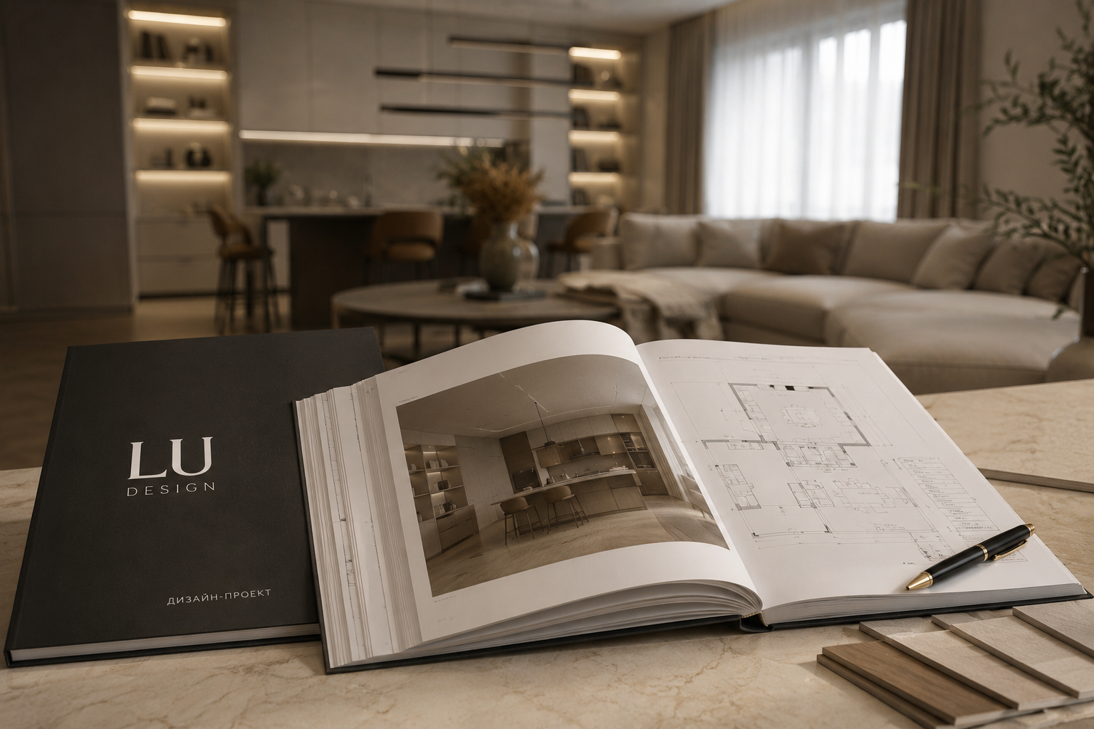 Дизайн-проект квартиры LU Design в Краснодаре